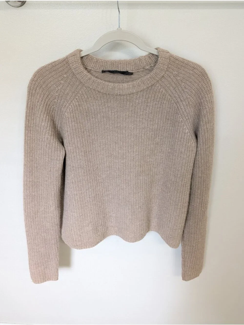 JENNI KAYNE Cashmere Fisherman Sweater Undyed Stone Size Small Quite Luxury - Picture 1 of 8